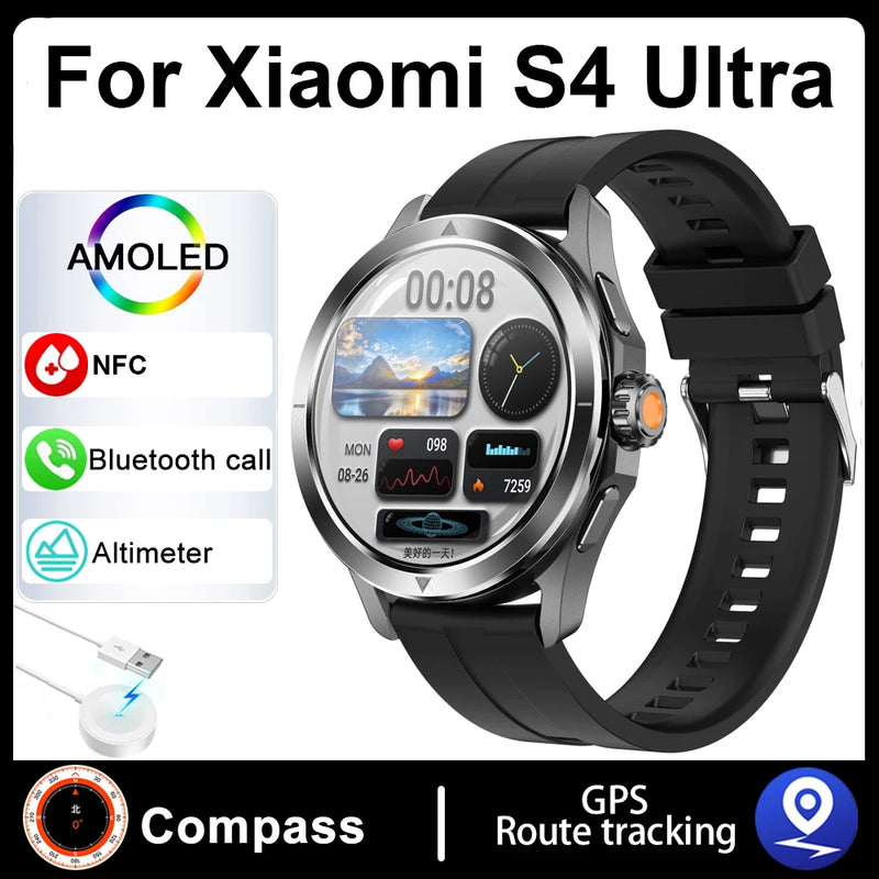 Novo Xiaomi S4 Ultra: Smartwatch AMOLED com NFC, GPS, Bússola, Chamada Bluetooth e Resistência à Água!