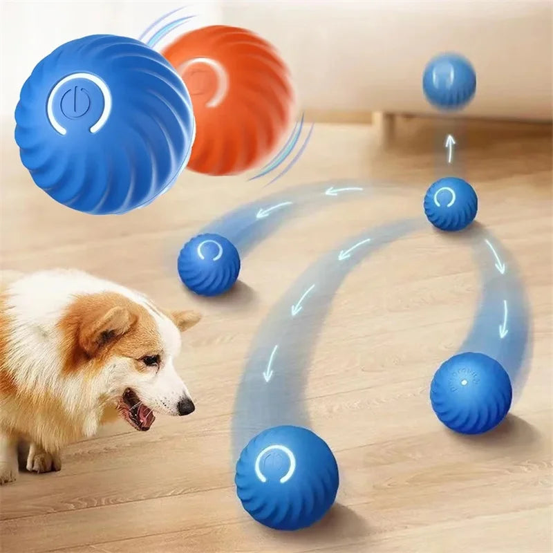 "Bola Eletrônica Interativa para Pets – Brinquedo Inteligente com Movimento Automático e Recarga USB para Cães e Gatos!"