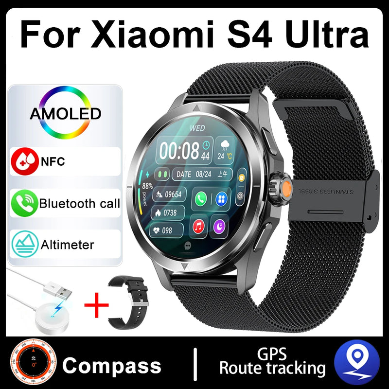 Novo Xiaomi S4 Ultra: Smartwatch AMOLED com NFC, GPS, Bússola, Chamada Bluetooth e Resistência à Água!