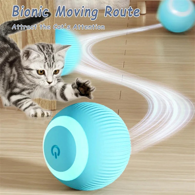 "Bola Eletrônica Interativa para Pets – Brinquedo Inteligente com Movimento Automático e Recarga USB para Cães e Gatos!"