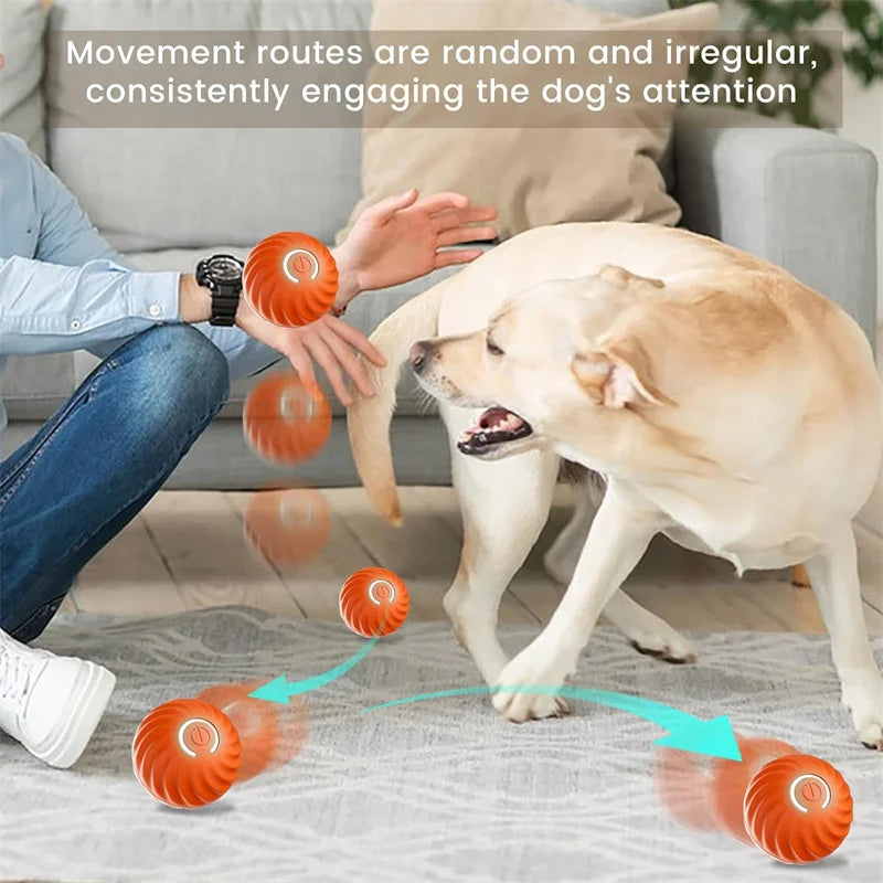 "Bola Eletrônica Interativa para Pets – Brinquedo Inteligente com Movimento Automático e Recarga USB para Cães e Gatos!"